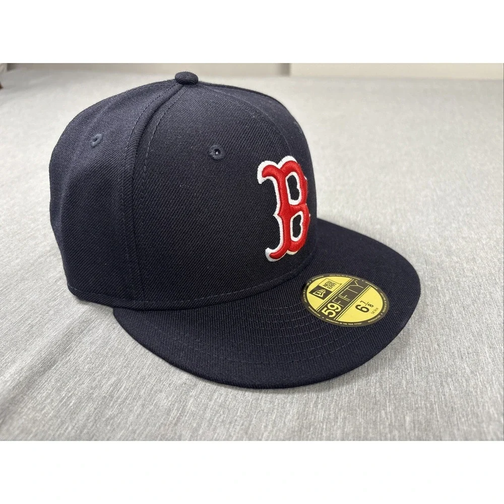 Boston Red Sox New Era 59FIFTY‎ Fitted Hat World Series 2004 Size 6 7/8 MLB Wool
